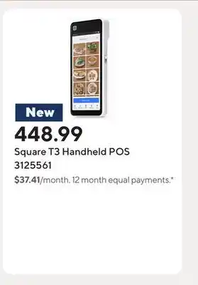 Staples Square T3 Handheld POS offer