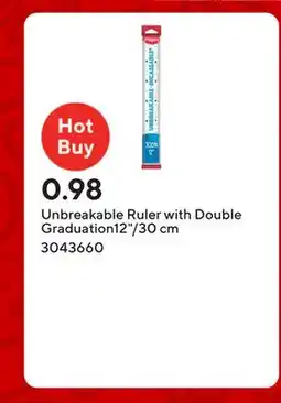 Staples Unbreakable Ruler with Double Graduation12/30 cm offer