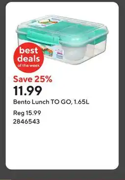 Staples Bento Lunch TO GO, 1.65L offer