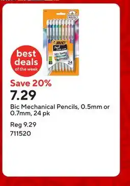 Staples Bic Mechanical Pencils, 0.5mm or 0.7mm, 24 pk offer