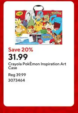 Staples Crayola PokÈmon Inspiration Art Case offer