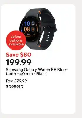 Staples Samsung Galaxy Watch FE Bluetooth - 40 mm - Black offer