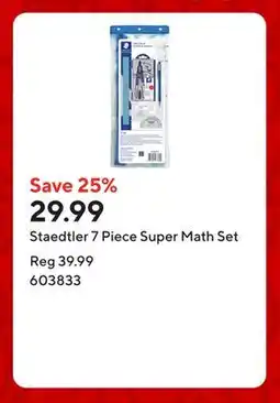 Staples Staedtler 7 Piece Super Math Set offer