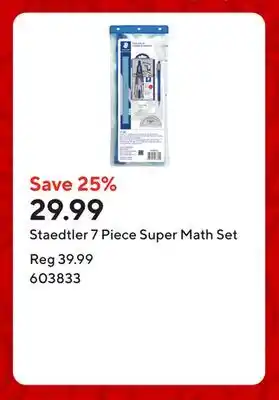 Staples Staedtler 7 Piece Super Math Set offer