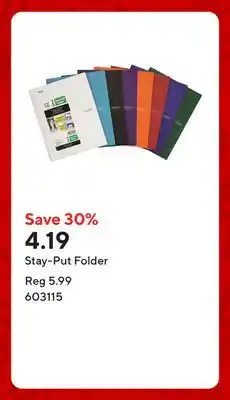 Staples Stay-Put Folder offer