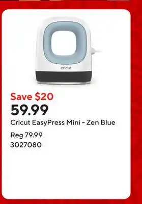 Staples Cricut EasyPress Mini - Zen Blue offer