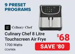 Visions Electronics Culinary Chef 8 Litre Touchscreen Air Frye offer