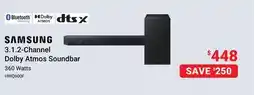 Visions Electronics SAMSUNG 3.1. 2-Channel Dolby Atmos Soundbar offer