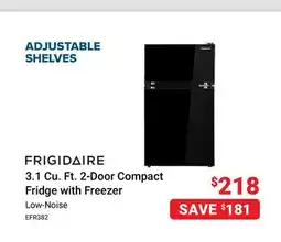 Visions Electronics Frigidaire 3.1 Cu. Ft. 2-Door Compact Fridge with Freezer offer