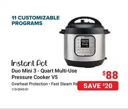 Visions Electronics Instant Pot Duo Mini 3-Quart Multi-Use Pressure Cooker offer