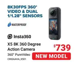 Visions Electronics X5 8K 360 Degree Action Camera offer