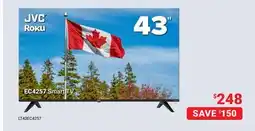 Visions Electronics JVC Roku 43 EC4257 Smart TV offer