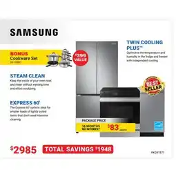 Visions Electronics SAMSUNG Appliance Package offer