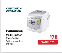 Visions Electronics Panasonic 4 Cup Multi-Function Rice Cooker offer
