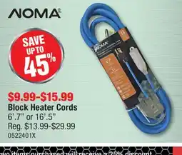 PartSource NOMA Block Heater Cords offer
