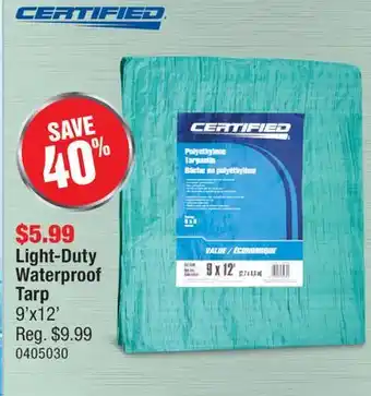 PartSource CERTIFIED Light-Duty Waterproof Tarp offer