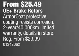 PartSource OE + Brake Rotors offer