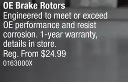 PartSource OE Brake Rotors offer