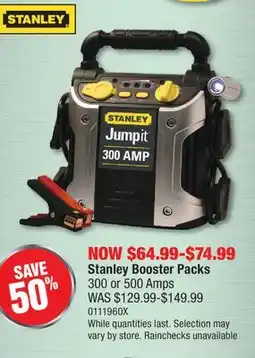 PartSource Stanley Booster Packs offer