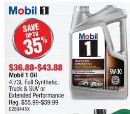 PartSource Mobil 1 Oil 4.73L Full Synthetic, Truck & SUV or Extended Performance offer
