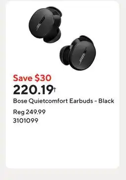 Staples Bose Quietcomfort Earbuds - Black offer
