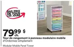Michaels Tour de rangement à panneau modulaire mobile d'Ordonnez simplement offer