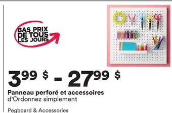 Michaels Panneau perforé et accessoires d'Ordonnez simplement offer