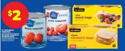 Real Canadian Superstore PC Blue Menu Tomatoes or No Name Sandwich or Snack Bags offer
