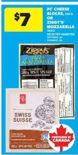 Real Canadian Superstore PC Cheese Blocks or Ziggy's Mozzarella offer