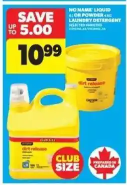 Real Canadian Superstore NO NAME LIQUID OR POWDER LAUNDRY DETERGENT offer