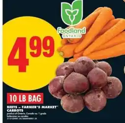 No Frills 10 LB BAG BEETS or FARMER'S MARKET CARROTS offer