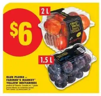 No Frills Blue Plums or Farmer's Market Yellow Nectarines offer