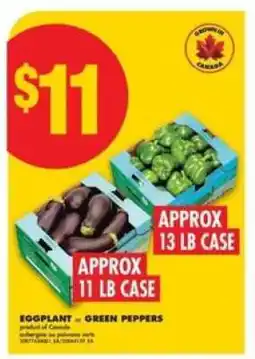 No Frills EGGPLANT or GREEN PEPPERS offer