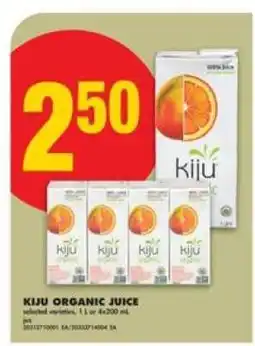 No Frills KIJU ORGANIC JUICE offer