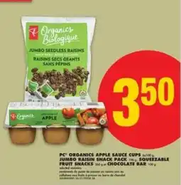 No Frills PC Organics Apple Sauce Cups offer