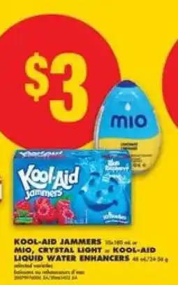 No Frills Kool-Aid Jammers / Mio, Crystal Light / Kool-Aid Liquid Water Enhancers offer