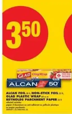 No Frills ALCAN FOIL, GLAD PLASTIC WRAP, REYNOLDS PARCHMENT PAPER offer