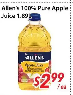 Bestco Food Mart Allen's 100% Pure Apple Juice offer