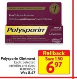 Walmart Polysporin ointment offer
