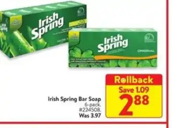Walmart Irish spring bar soap offer
