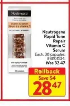 Walmart Neutrogena rapid tone offer