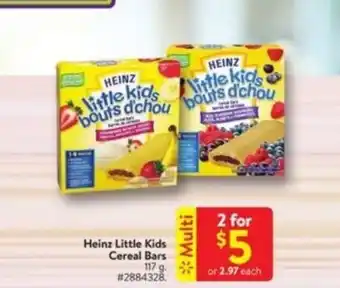 Walmart Heinz little kids cereal bars offer