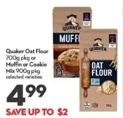 Longo's Quaker oat flour or muffin or cookie mix offer