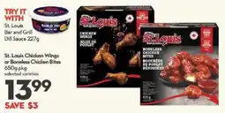 Longo's St. louis chicken wings or boneless chicken bites offer