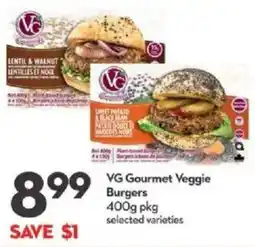 Longo's VG Gourmet Veggie Burgers offer