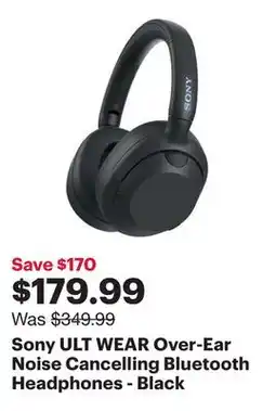 Best Buy Sony ULT WEAR Over-Ear Noise Cancelling Bluetooth Headphones - Black offer