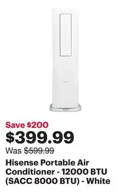 Best Buy Hisense Portable Air Conditioner - 12000 BTU (SACC 8000 BTU) - White offer