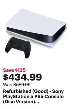 Best Buy Refurbished (Good) - Sony PlayStation 5 PS5 Console (Disc Version) *NO STAND offer