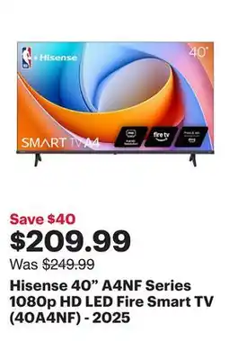 Best Buy Hisense 40 A4NF Series 1080p HD LED Fire Smart TV (40A4NF) - 2025 offer