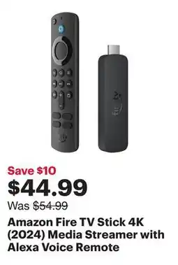 Best Buy Amazon Fire TV Stick 4K (2024) Media Streamer with Alexa Voice Remote offer